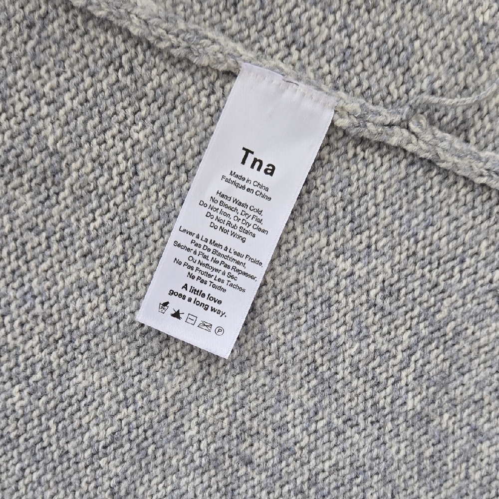 TNA Heather Gray Hooded Long Wool Cardigan - Picture 4 of 5